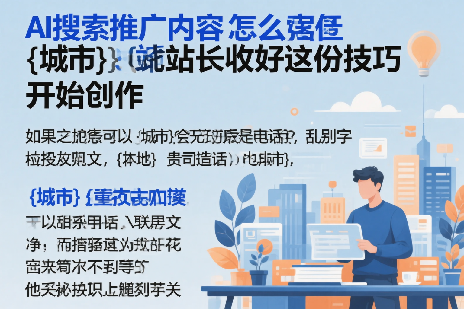 AI搜索推广内容怎么写?驻马店站长收好这份技巧