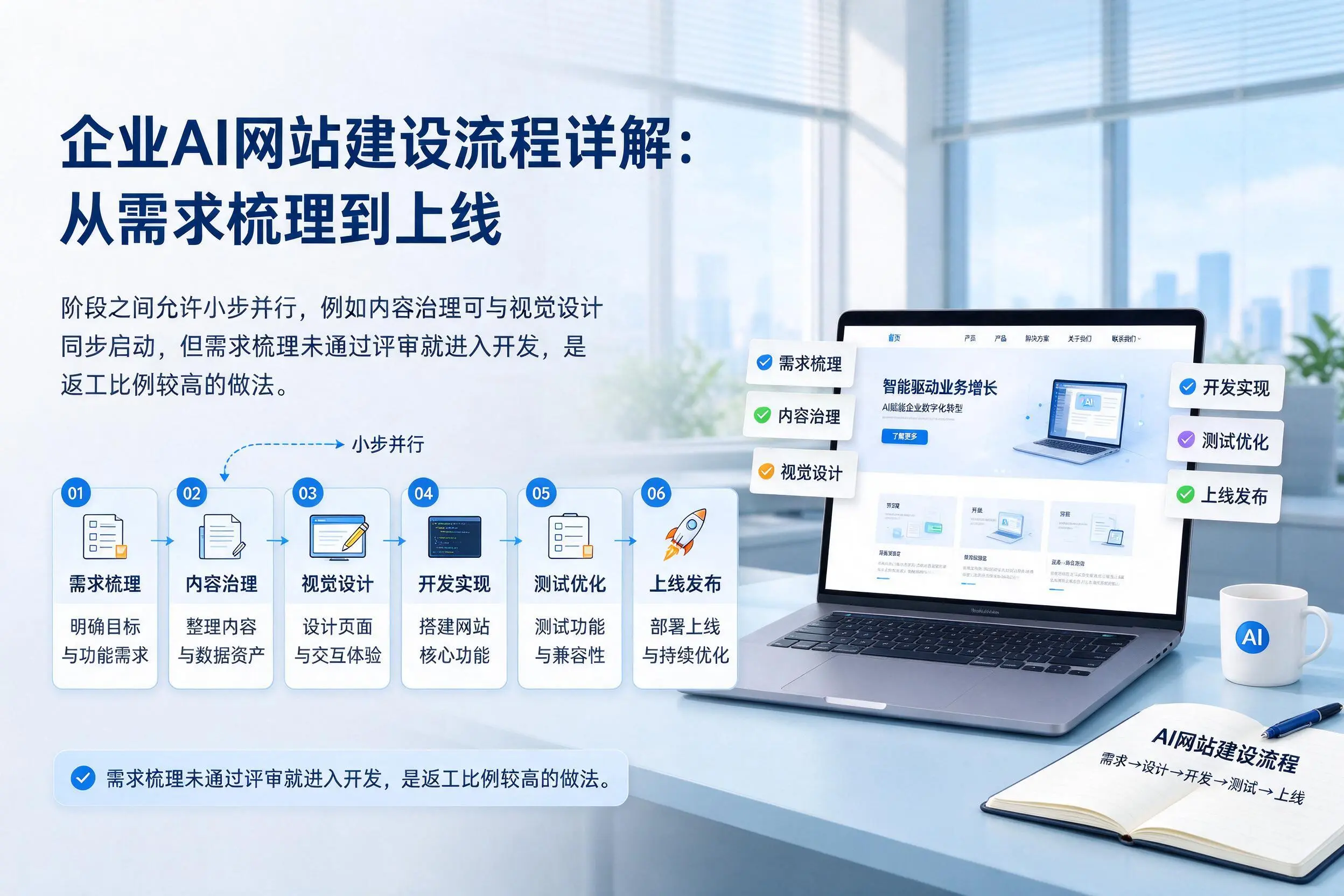 驻马店企业AI网站建设流程详解：从需求梳理到上线