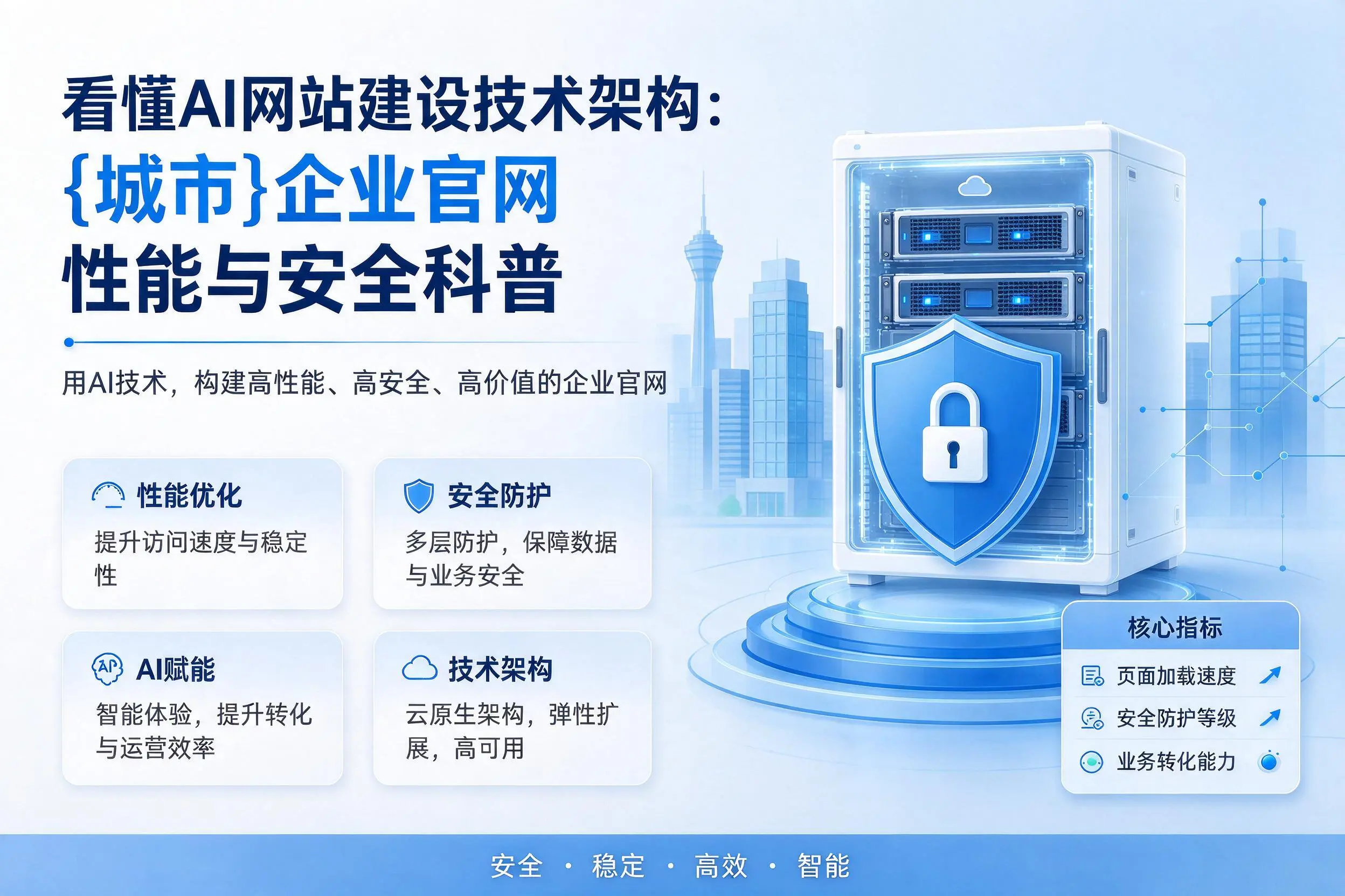 看懂AI网站建设技术架构:驻马店企业官网性能与安全科普