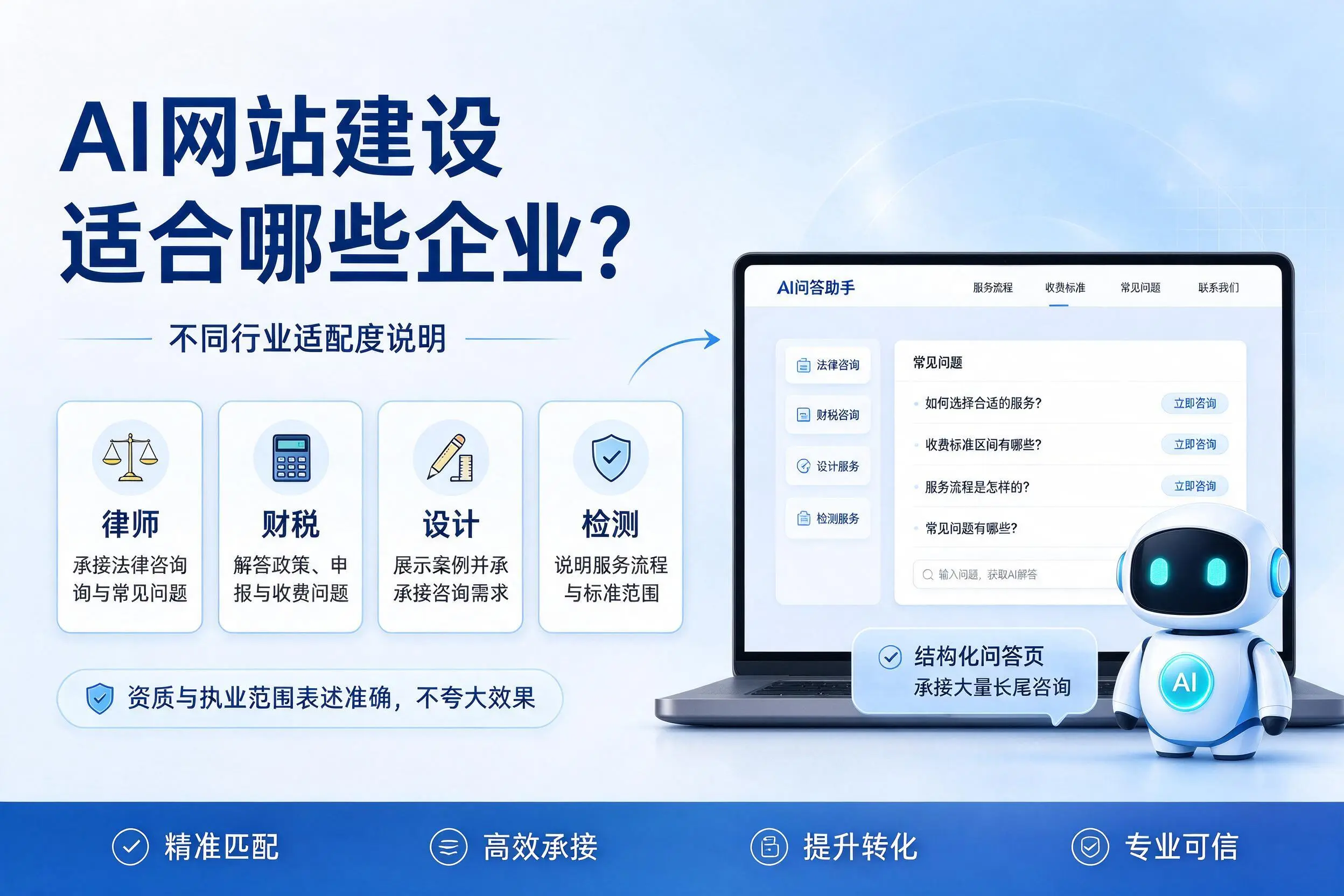 AI网站建设适合哪些企业?驻马店不同行业适配度说明