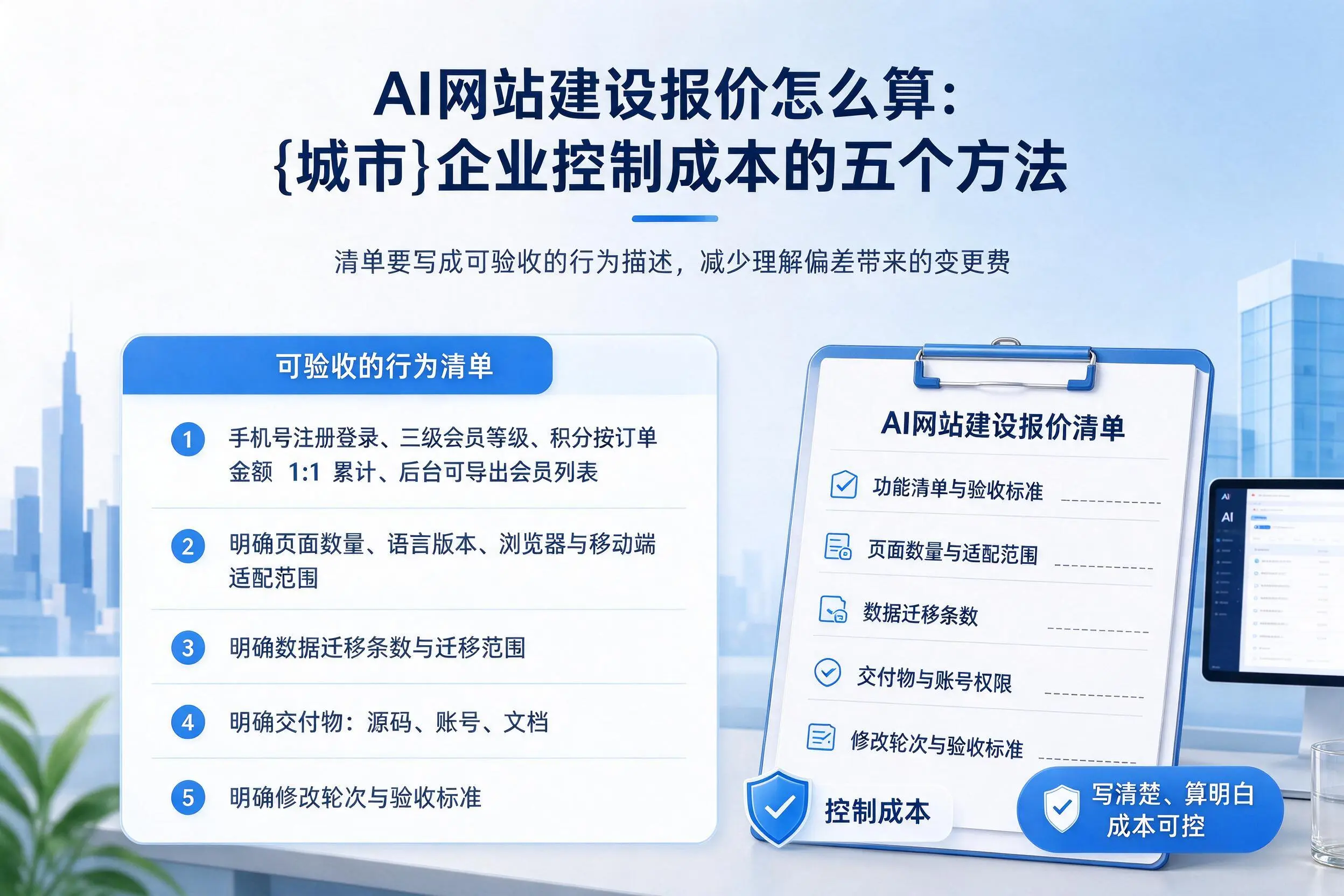 AI网站建设报价怎么算：驻马店企业控制成本的五个方法